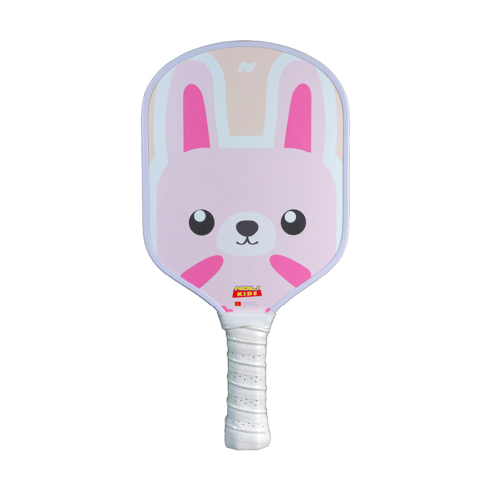 NOLI KIDS Pickleball Paddle – Super Lightweight PP Honeycomb Core | For Kids Ages 4–15 | Pink Bunny