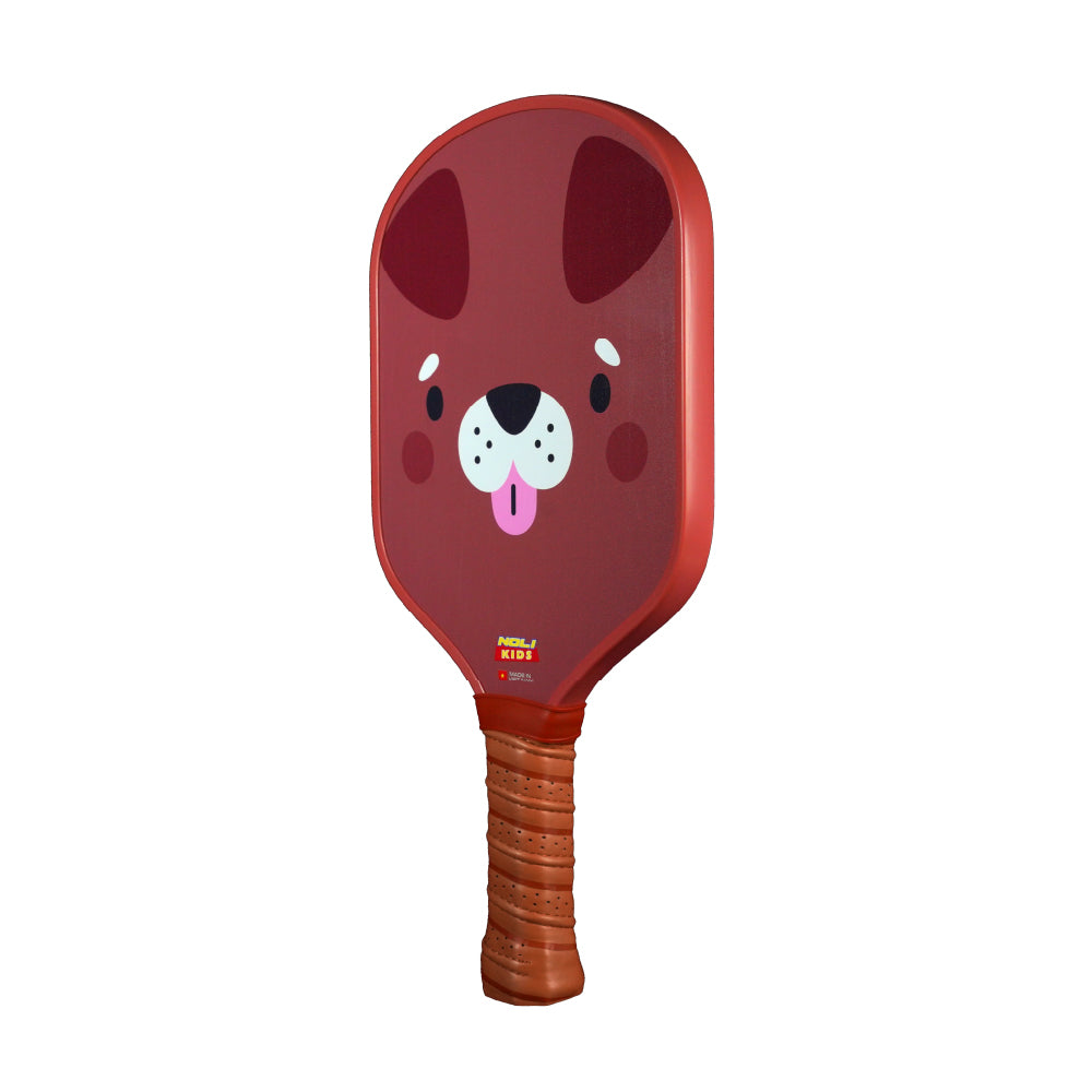 NOLI KIDS Pickleball Paddle – Super Lightweight PP Honeycomb Core | For Kids Ages 4–15 | Brown Dog