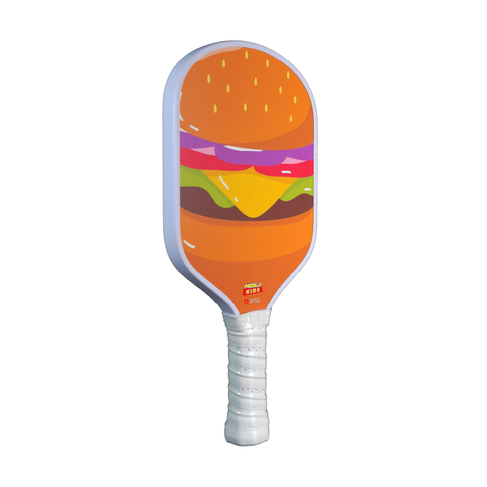NOLI KIDS Pickleball Paddle – Super Lightweight PP Honeycomb Core | For Kids Ages 4–15 | Hamburger