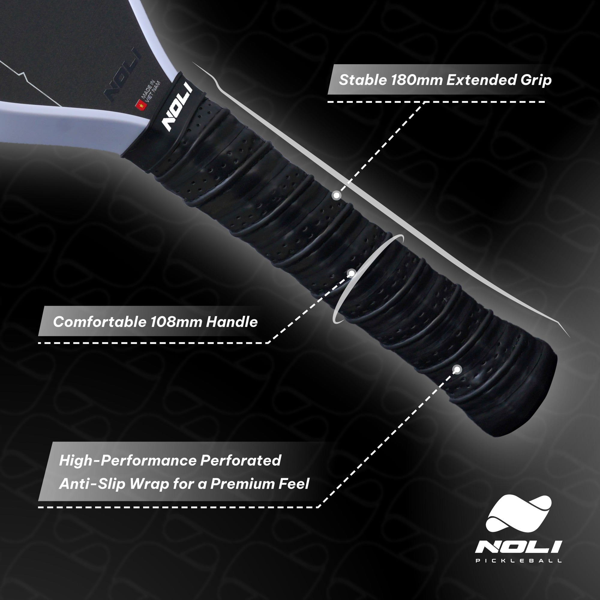 NOLI PRACTICE PRO - Sweet Spot Training Pickleball Paddle - 16mm