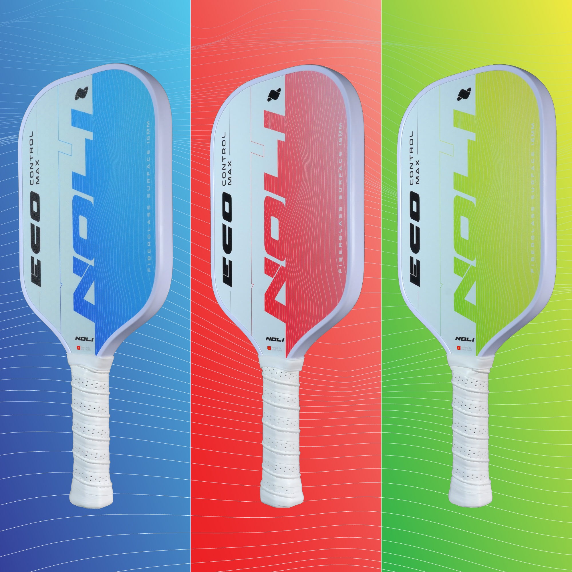 NOLI ECO CONTROL MAX PICKLEBALL PADDLE – ELITE CONTROL – STRONG SPIN – SOFT TOUCH FEEL - RED PULSE