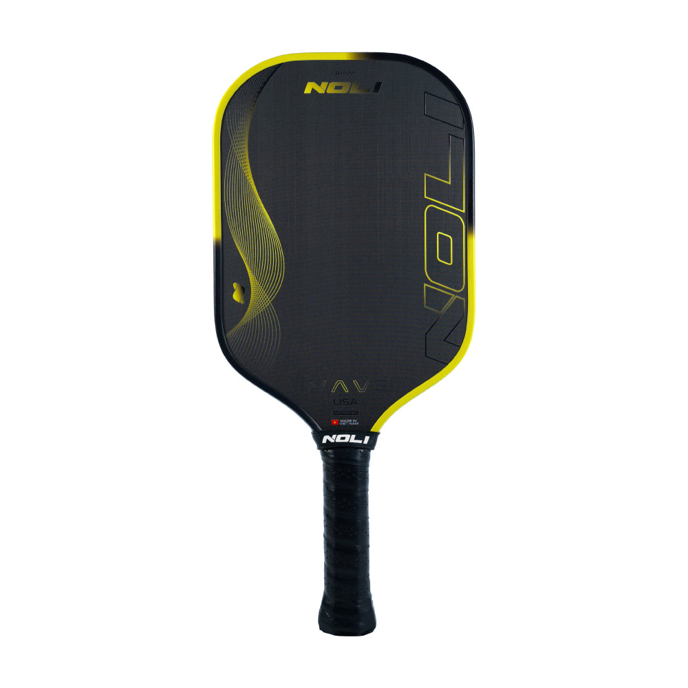 NOLI WAVE Premium Pickleball Paddle – Toray Carbon | Large Sweet Spot | Yellow Wave