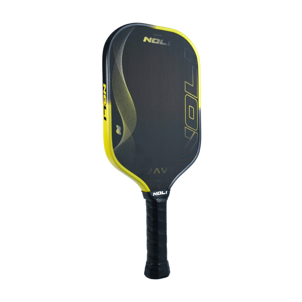 NOLI WAVE Premium Pickleball Paddle – Toray Carbon | Large Sweet Spot | Yellow Wave