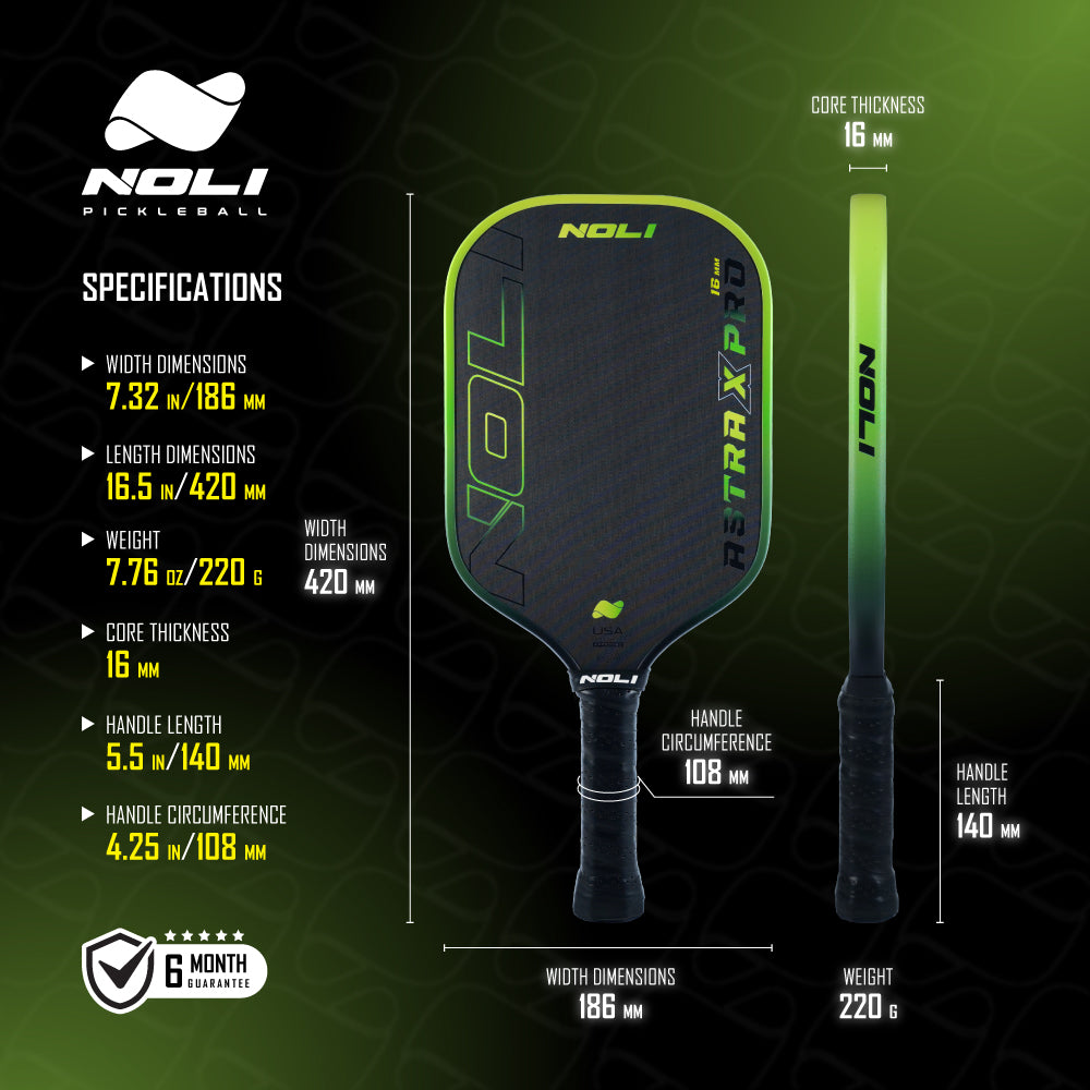 NOLI ASTRA X PRO Pickleball Paddle - Hyper Green