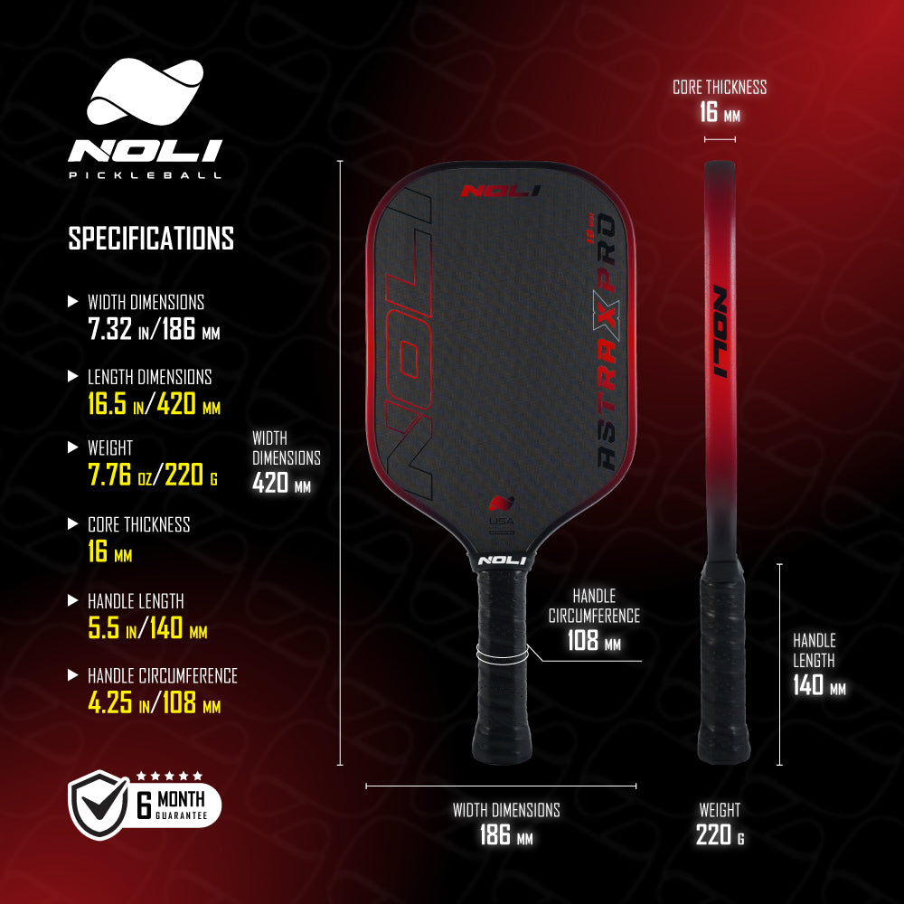 NOLI ASTRA X PRO Pickleball Paddle - Ruby Volt